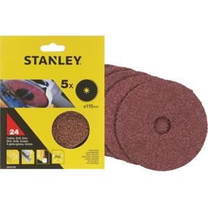Disques de ponçage en fibre multi-paquet Stanley 115 mm pour meuleuses d'angle - Product Image 1