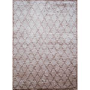 พรมไหมไผ่ถักมือสีเบจและสีน้ำตาลลายดอกอาซาเลีย หนา 10 มม. รูปทรงสี่เหลี่ยมผืนผ้า ลายจิ๊กซอว์ สำหรับห้องนั่งเล่นในบ้าน รุ่น Aibs-3002 - Product Image 1