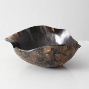 Cuenco de cuerno de búfalo y buey pulido ecológico antiguo elegante hecho a mano para decoración del hogar con estilo colección de ropa de cocina - Product Image 1