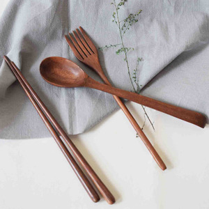 Nouveaux articles pour la maison couverts en bois d'acacia couverts en bois dur dîner plats ustensiles approvisionnement d'usine - Product Image 3