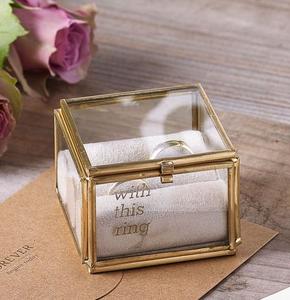 Luxury handcrafted metal <b>glass</b> <b>jewellery</b> <b>box</b> with stunning detailing perfect for organizing valuable <b>jewellery</b> items - Product Image 1