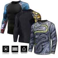Maillot de compression unisexe à manches longues pour adultes, idéal pour le surf, le BJJ, le MMA, le Jiu Jitsu, le grappling, vêtement de sport respirant UPF50