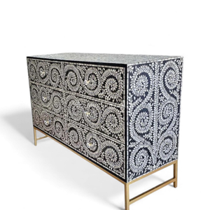 ตู้มุกหรูหรา งานฝีมือฝังเปลือกหอย ตกแต่งเฟอร์นิเจอร์สำหรับเก็บของ - Product Image 3