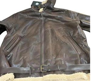 Men's Thickened PU Fur <b>Leather</b> <b>Jacket</b> with Zipper Closure Windproof High Street Style <b>Winter</b> Coat Plain Dyed with Letter Pattern - Product Image 3