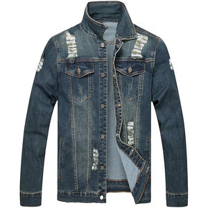 Veste en jean légère de haute qualité pour hommes Style vintage avec couverture de bouton et manches longues - Product Image 6