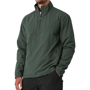 Veste personnalisée à fermeture éclair quart pour hommes, options de logo brodé ou imprimé avec étiquette et personnalisation d'étiquette pour clubs et organisations - Product Image 1