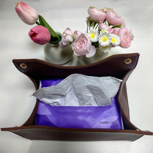 กล่องกระดาษทิชชู่ใน2024กล่องกระดาษทิชชู่หนังออกแบบโลโก้ได้ตามต้องการสำหรับบ้านสำนักงานรถยนต์ - Product Image 3