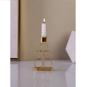 Antique Finish Metal Candle Holder Candle Stand for Lighting and Home Decoration <b>Set</b> Stylish Decorative Candle Jar Holder - Product Image 6
