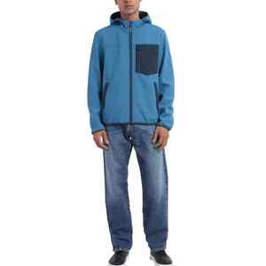 เสื้อแจ็คเก็ตผู้ชายแบบมีฮู้ด พิมพ์โลโก้ตามสั่ง ปี 2025 ผ้า softshell กันน้ำ ระบายอากาศ มีกระเป๋าหน้า บริการ OEM ซิปกันลม คุณภาพสูง - Product Image 2