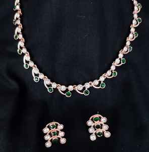 Ensemble de bijoux plaqué argent kundan traditionnel indien et ensemble de collier en cuivre pour femmes et filles accessoires indiens bijoux femmes - Product Image 1