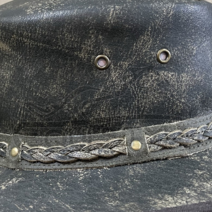 Sombreros de Cuero Australianos de Primera Calidad con Banda Trenzada, Sombrero de Vaquero para Hombres y Mujeres, para Viajes de Safari al Aire Libre, Sombrero Occidental Plegable - Product Image 4