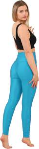 Women's High Waist Elastic Gym Yoga Pants Solid Color Compression Fit <b>Leggings</b> <b>with</b> <b>Pockets</b> Mid Waist Leggy Athletic Pants - Product Image 4