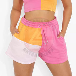 Ensemble short et crop top pour femme, uni, décontracté, printemps/été, écologique, respirant, de haute qualité, 100% coton - Product Image 6