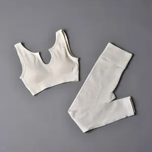 Logo Service respirant grande taille vêtements de sport de fitness pour femmes ensemble de yoga de gymnastique sexy - Product Image 4