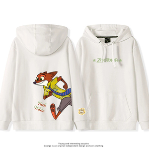 2025 traje de pareja de moda Judy Rabbit Fox Nick estampado suéter con capucha pareja de moda hombres y mujeres Otoño e Invierno abrigo de dibujos animados - Product Image 4