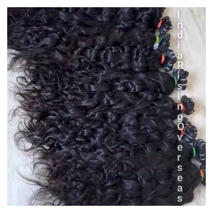 ผมต่อจากผมมนุษย์หยิกธรรมชาติผมแท้100เรมี่ถักทอจากโรงงานจำนวนมาก - Product Image 1