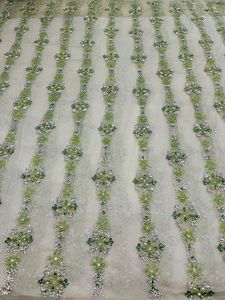 100% polyester luxe perlé robe de mariée tissu à la main Dobby daim fournisseur indien maille motif filles porter meilleur prix - Product Image 4