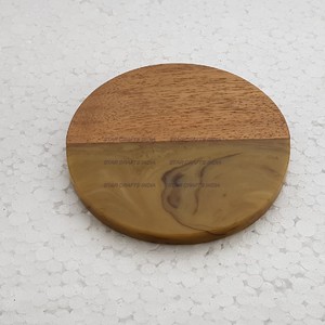 Nouveau Style résine époxy meilleur caboteur pour boissons résine époxy meilleur caboteur tasse en bois tapis thé bière café meilleur caboteur - Product Image 2