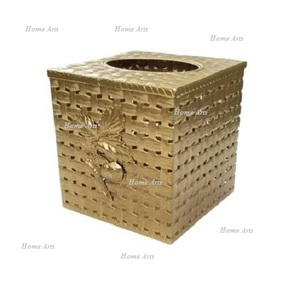 กล่องเก็บกระดาษเช็ดปากสีทองกล่องกระดาษทิชชู่โลหะดีไซน์คลาสสิกขนาดพิเศษ - Product Image 3