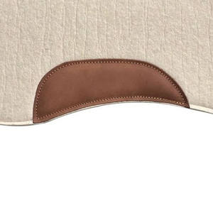 Selle de cheval occidentale en feutre de laine orthopédique de qualité supérieure avec cuir véritable - Coussin d'équitation absorbant les chocs - Product Image 3