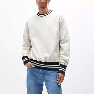 Sudadera informal para hombre con ribete en contraste, Jersey suave y cálido - Product Image 1