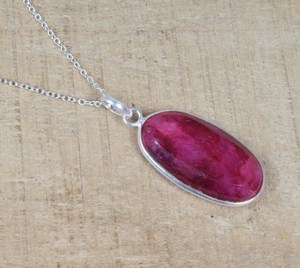 Collier pendentif rubis fait main en argent sterling 925, ras-de-cou délicat, bijou élégant en pierre précieuse, cadeau pour enfants et femmes, IGI - Product Image 6
