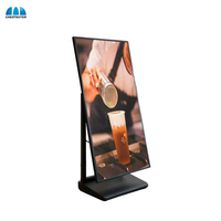 Écran d'affichage numérique portable ultra-léger de 43 pouces avec roues, angle réglable, kiosque d'affichage LCD mobile