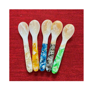 Cuillère en nacre du Vietnam, finition naturelle, lisse et polie, artisanale, disponible en gros pour les grands distributeurs - Product Image 1