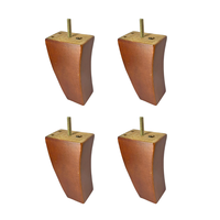 Ensemble de 4 meubles en bois massif pied de canapé forme carrée 13cm hauteur chambre à coucher appartement utilisation durable installation facile OEM remplacement