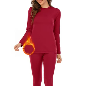 <b>Women's</b> 100% Cotton <b>Thermal</b> Suits Solid Color Breathable Quick Dry Fitness Use All Seasons for Sale - Product Image 3