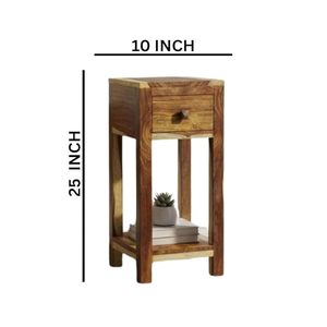Solid Mango Wood Nightstand Side <b>Table</b> with 1 Drawer Wooden <b>Bedside</b> Cabinet Accent End <b>Table</b> for Bedroom - Product Image 5
