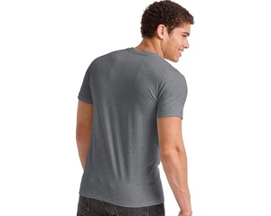 Silver Cotton Blocking T-Shirt <b>Yarn</b> Dyed Solid Design Casual Style Blank Knitted - Product Image 3