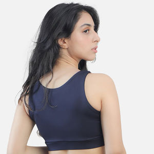 สปอร์ตบราสำหรับผู้หญิงลดแรงกระแทกพร้อมของตกแต่งเสื้อบราเล่นโยคะขนาดพิเศษ-รีไซเคิลด้านหน้าพิมพ์โลโก้ - Product Image 2