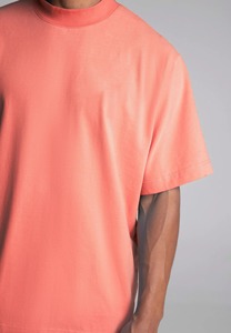 T-shirt 100% coton pour hommes logo imprimé personnalisé coupe ample poids lourd couleur blanc solide t-shirt de rue pour hommes vente en gros - Product Image 4
