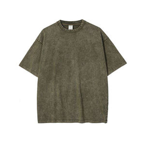 Camisetas de lavado ácido de algodón Ropa de hombre de alta calidad Ropa de moda - Product Image 4