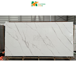Encimeras <span class=keywords><strong>de</strong></span> Cocina Modernas <span class=keywords><strong>de</strong></span> Piedra Sinterizada Blanca Pulida, Estilo Moderno, <span class=keywords><strong>para</strong></span> Piso y Baño - Product Image 2