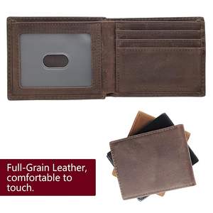 Portefeuille court léger en cuir PU véritable à la mode pour hommes avec fermeture à pli Offre Spéciale - Product Image 3