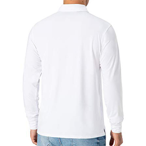 Polo imprimé de techniques foncées solides de qualité supérieure pour hommes tissu de haute qualité avec manches longues et courtes et col polo pour le golf - Product Image 3