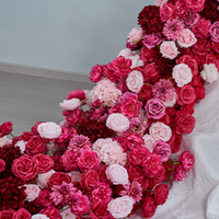 Centros de Mesa con Bola de Flores Artificiales de 80 cm, Color Rosa Intenso, Guirnalda Floral de Espuma para Decoración de Mesa en Bodas, Eventos y Fiestas