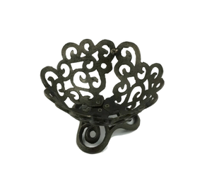 Corbeille à fruits vintage de luxe en aluminium fait main, couleur et taille personnalisées, noir poli, panier de service, maison, bureau, élégant, mariage - Product Image 2