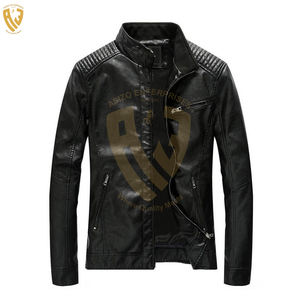 Vente en gros pakistanaise Veste en cuir décontractée pour hommes avec tissu en toile Nouvelle veste de moto avec ceinture latérale de conception OEM - Product Image 2