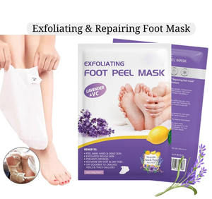 Masque exfoliant blanchissant pour les pieds à la vitamine C et à l'extrait de lavande, personnalisable avec votre logo, pour éliminer les peaux mortes et les crevasses. - Product Image 2