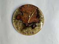 Jam Dinding Kayu Epoxy Ukiran Seni Rakyat Heksagonal Ramah Lingkungan, Produk Terlaris 2025 untuk Dekorasi Rumah dari Vietnam untuk Grosir