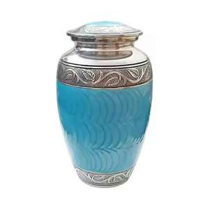Urne funéraire élégante et moderne en métal avec couleurs personnalisées, accessoire de cercueil à prix avantageux - Product Image 1