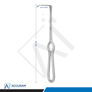 Retractor Bucal Profesional Langenbeck de 21 cm, Retractor Quirúrgico de Acero Inoxidable, Instrumento Maxilofacial para Tejidos Orales y Dentales, CE - Product Image 5