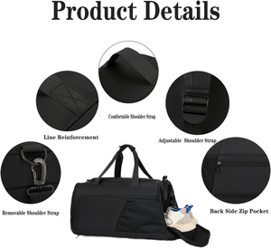 Servicio OEM ODM Diseña tus propias bolsas de lona Diseño versátil Hecho Comodidad Característica Bolsa de equipaje con bolsillos personalizados - Product Image 3