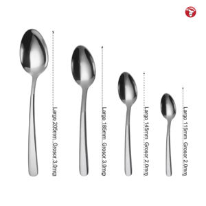 Cucharas para Sopa Mr.Spoon Serie Esencia Estilo Clásico, 205 mm, Acero Inoxidable 18/0, Plateadas, Aptas para Lavavajillas, para Uso Doméstico y en Restaurantes - Product Image 2
