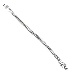 Bracelet de cheville tressé en argent 925 pour femme avec diamant, plaqué or 14K 18K et perles – Bijoux plaqués or pour usage quotidien - Product Image 2