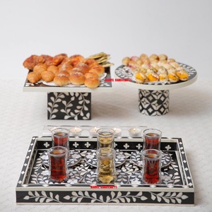 ถาดเสิร์ฟขนมมุกทำจากเรซินสำหรับตกแต่งรอมฎอนถาดเค้กช็อคโกแลตสำหรับคุณแม่พร้อมกล่องใส่เค้ก - Product Image 3