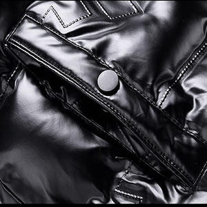 Puffer Jacket <b>Men</b> Shiny Puffer Black Jacket <b>Men</b> Back Bubble Jackets & Coats 2025 Wholesale Winter for <b>Men</b> Stand Casual Knitted - Product Image 5